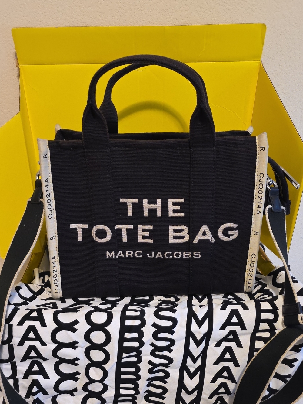 Marc Jacobs Black Canvas 'The Tote Bag'